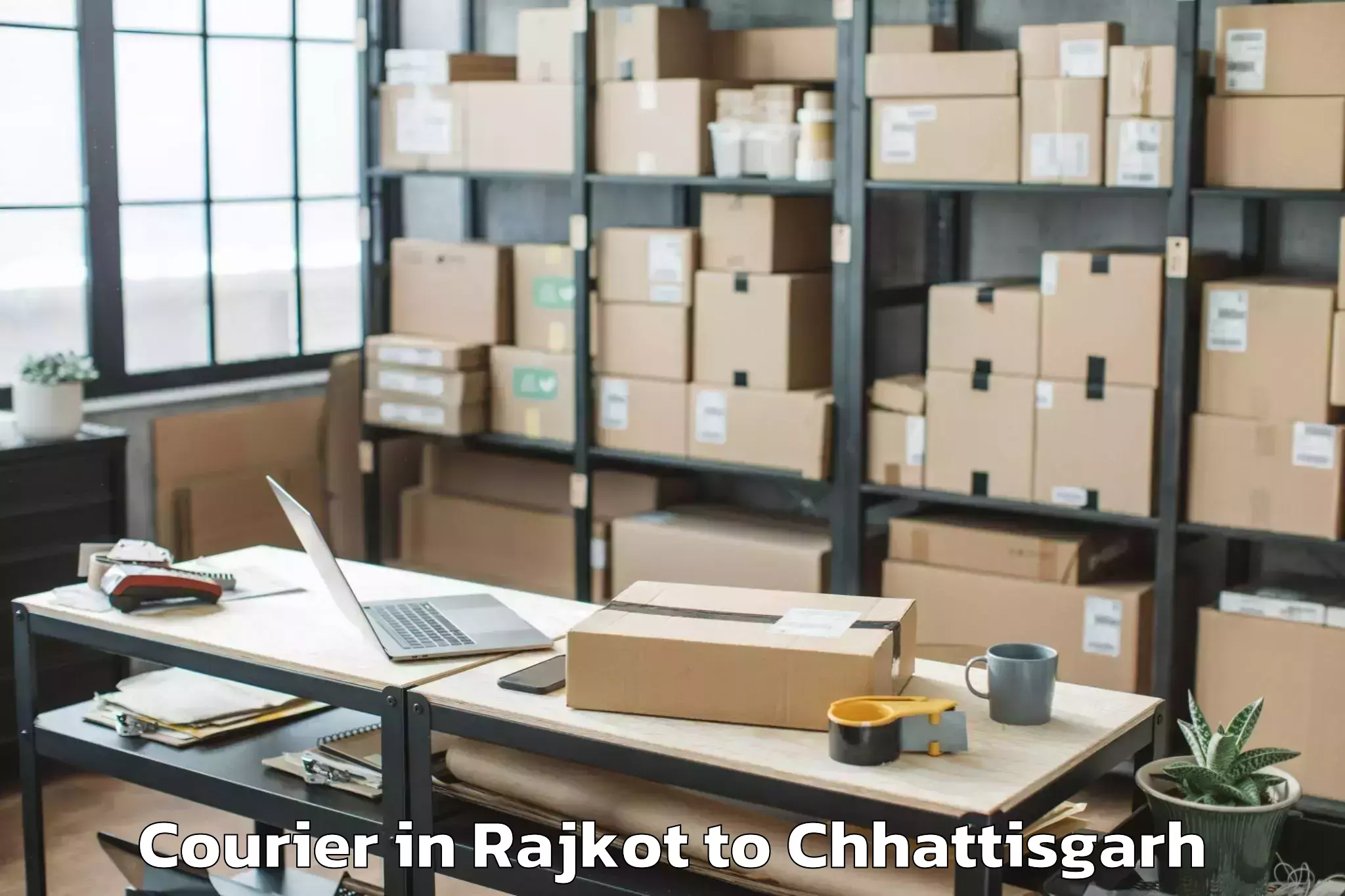 Book Rajkot to Mahasamund Courier